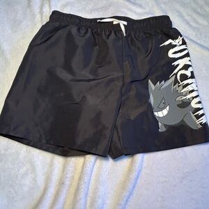 H&M Black Kids Swim Trunks with Graphic